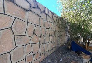 اتمام احداث دیوار سنگی خیابان کوثر شرقی منطقه ۱۰ تبریز