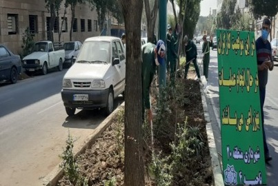 حفظ و نگهداشت فضاهای سبز شهری منطقه 20 تهران تداوم دارد
