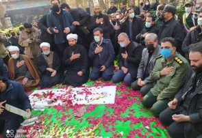 تشییع و تدفین دو شهید گمنام در بوستان حضرت ولیعصر عج