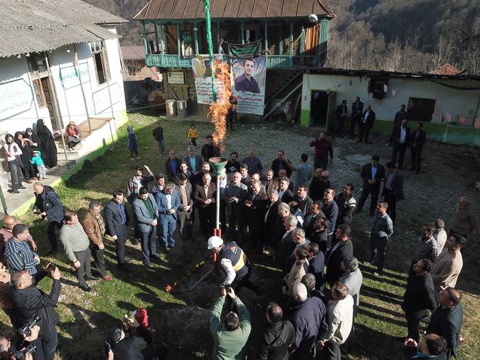 مشعل گاز در سماکوش‌محله بابل روشن شد